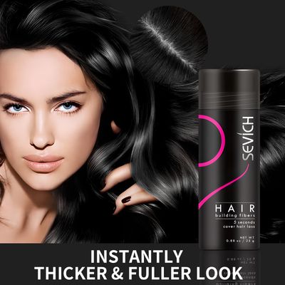 SEVICH Hair Fibers for Thinning Hair, Hair Building Fibers Instantly Thicker &amp; Fuller Look,Hair Powder for Men &amp; Women 25g Medium Brown