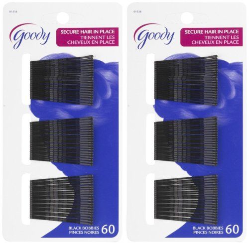 Goody Bobby Pins, 2&quot; Black, 60 ct, 2 pk