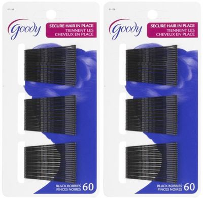 Goody Bobby Pins, 2&quot; Black, 60 ct, 2 pk