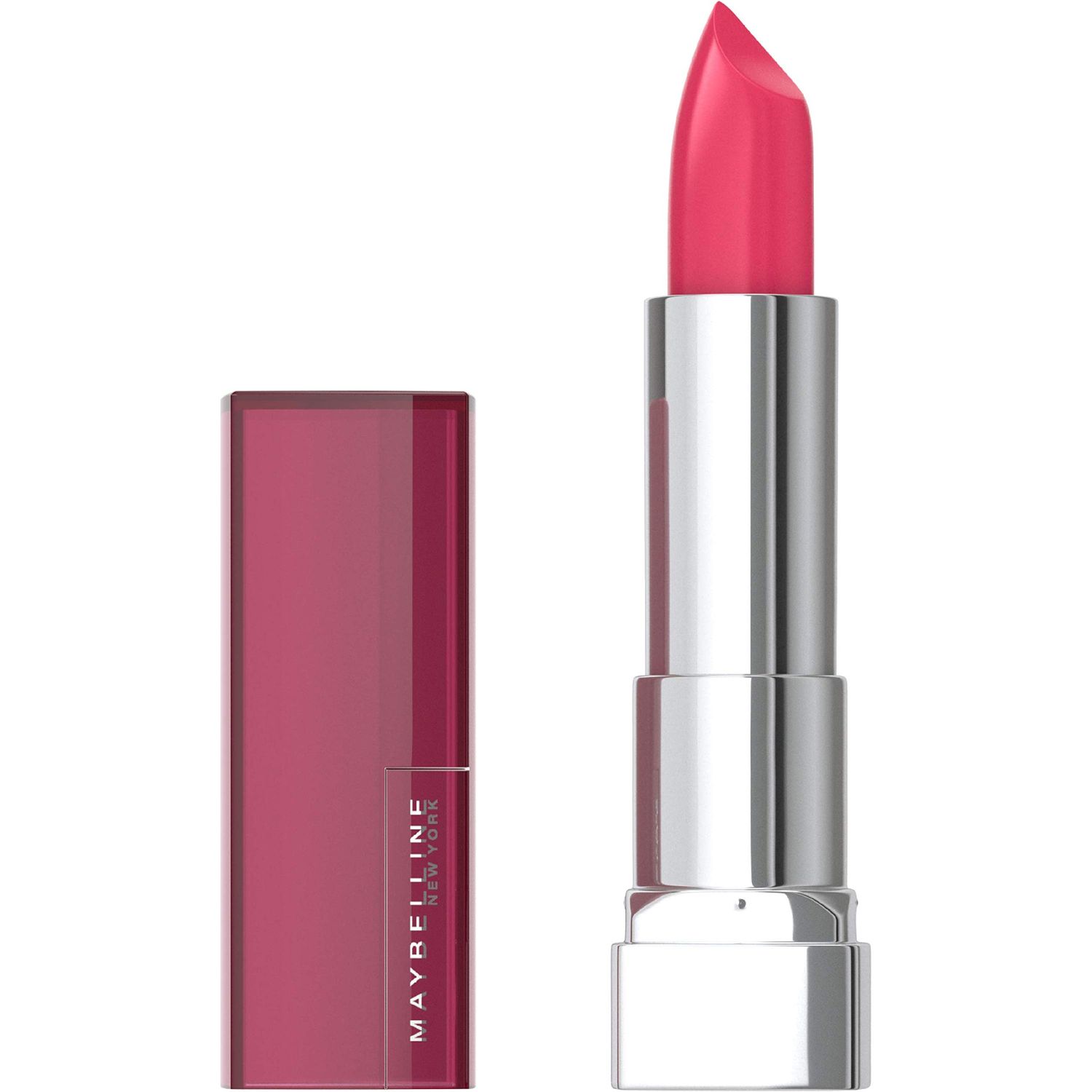 Maybelline Color Sensational Lipstick, Lip Makeup, Cream Finish, Hydrating Lipstick, Pink &amp; Proper, Coral Pink ,1 Count
