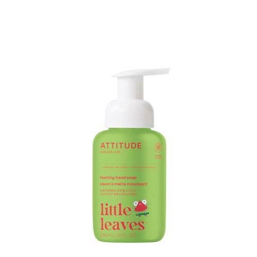 ATTITUDE Foaming Hand Soap for Kids, EWG Verified, Dermatologically Tested, Plant- and Mineral-Based Ingredients, Vegan, Watermelon &amp; Coco, 10 Fl Oz