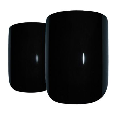 False Nails Bling Art French Fake Matte Gel Glitter Polished Squoval 24 Acrylic Medium Tips Glue (Black)