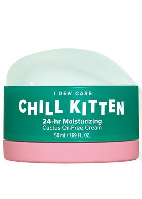 I DEW CARE Korean Heartleaf Face Cream - Chill Kitten | Moisturizer with Moringa Seed, Prickly Pear, 24 Hour Moisturizer, Aloe Vera Gel, Cactus Oil-Free, Glass Skin Look, 1.69 Fl Oz