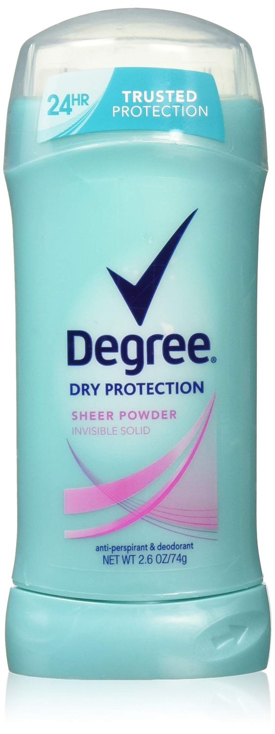 Degree Sheer Powder Antiperspirant Deodorant Stick, 2.6 oz (Pack of 4)