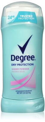 Degree Sheer Powder Antiperspirant Deodorant Stick, 2.6 oz (Pack of 4)