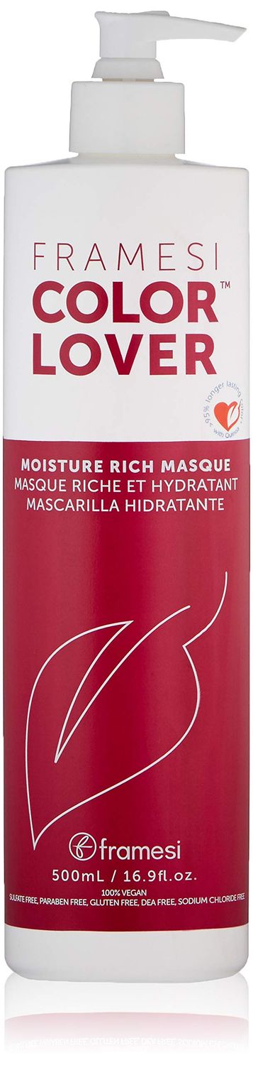 Framesi Color Lover Moisture Rich Masque, 16.9 fl.oz, Sulfate Free Hair Mask for Color Treated Hair