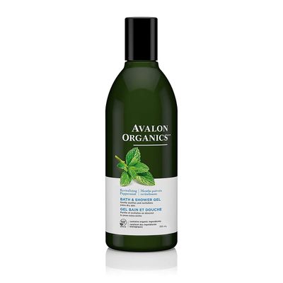 Avalon Organics Bath &amp; Shower Gel, Revitalizing Peppermint, 12 Oz