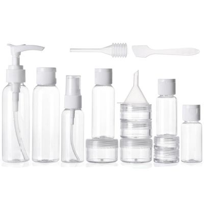 ALINK 16pcs Travel Size Toiletry Bottles Set, Tsa Approved Clear Cosmetic Makeup Liquid Containers with Zipper Bag