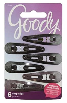 Goody Women&#39;s Colour Collection Contour Clips, Black, 6 Count
