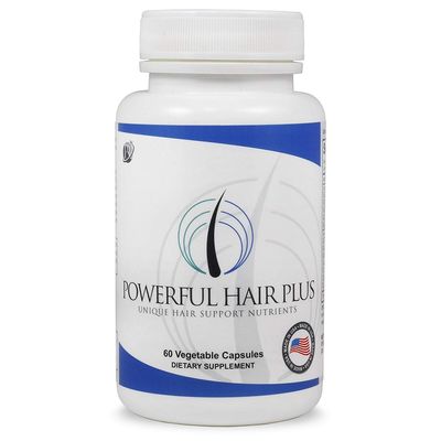 Powerful Hair Plus - Unique Vitamins with Biotin for Healthy Hair, Skin &amp; Nails, Addresses Deficiencies Impacting Hair Loss, Thinning &amp; Regrowth in Men and Women, 30 Day Supply