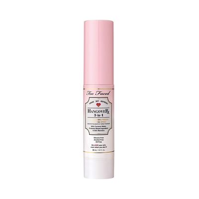 Too Faced Hangover 3-in-1 Primer &amp; Setting Spray | Long Lasting + Hydrating, Travel Size, 1 Fl Oz, Clear