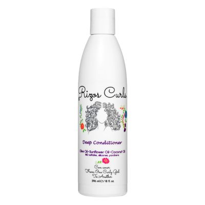 Rizos Curls Deep Conditioner, Strengthens &amp; Moisturizes Hair while Controlling Frizz, Add Softness and Manageability with Coconut Oil, Sunflower Oil &amp; Shea Butter, 10 oz