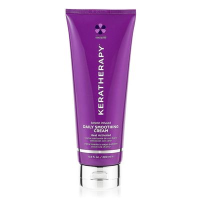 KERATHERAPY Daily Smoothing Cream, 6.8 fl. oz., 200 ml - Keratin Infused Smoothing Cream for Blowouts with Collagen, Jojoba Oil, Wheat &amp; Argan Oil