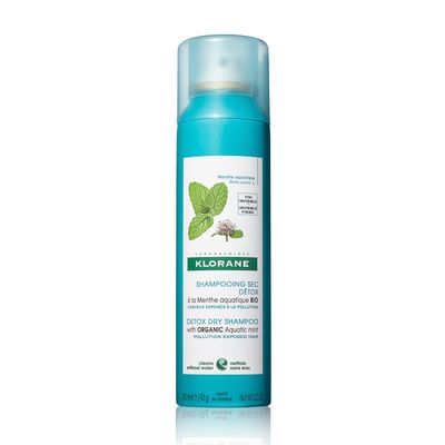 Klorane Detox Dry Shampoo with Aquatic Mint, All Hair Types, Invisible Finish, Cooling, Paraben &amp; Sulfate-Free, 3.2 oz.