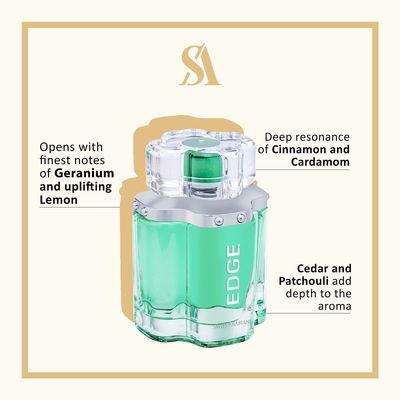 Swiss Arabian EDGE - Luxury Products From Dubai - Long Lasting, Addictive Personal EDP Spray Fragrance - Seductive Signature Aroma - 3.4 oz