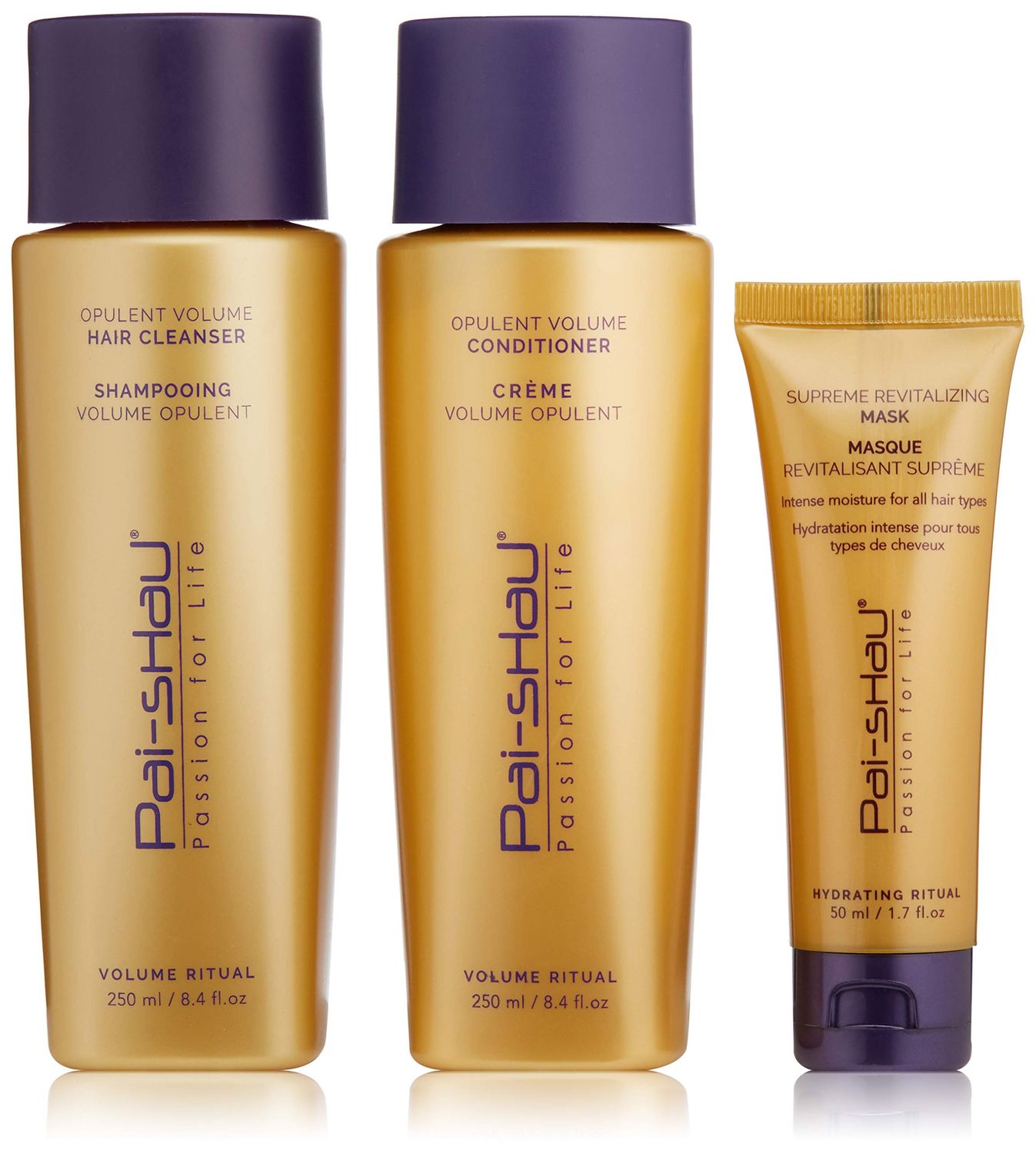 Pai-Shau Opulent Volume Cleanser, Opulent Volume Conditioner, Supreme Revitalizing Mask Set