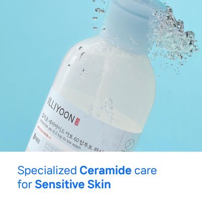 Illiyoon Ceramide Ato 6.0 Top to Toe Wash - Mild Cleanser for Baby body, 16.9 Fl Oz (500ml)