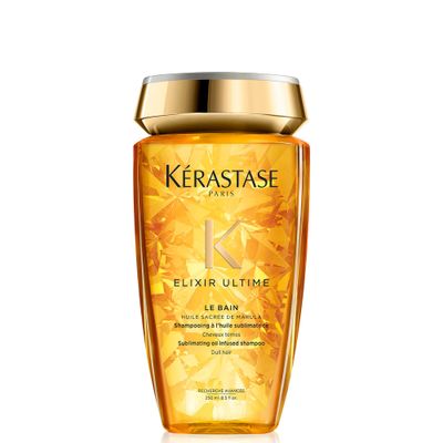 Kerastase Elixir Ultime Oil-infused Shine Shampoo | For Dull, Dry Hair | Softens and Restores Shine | With Argan Oil, Camellia Oil &amp; Marula Oil | Le Bain | 8.5 Fl Oz