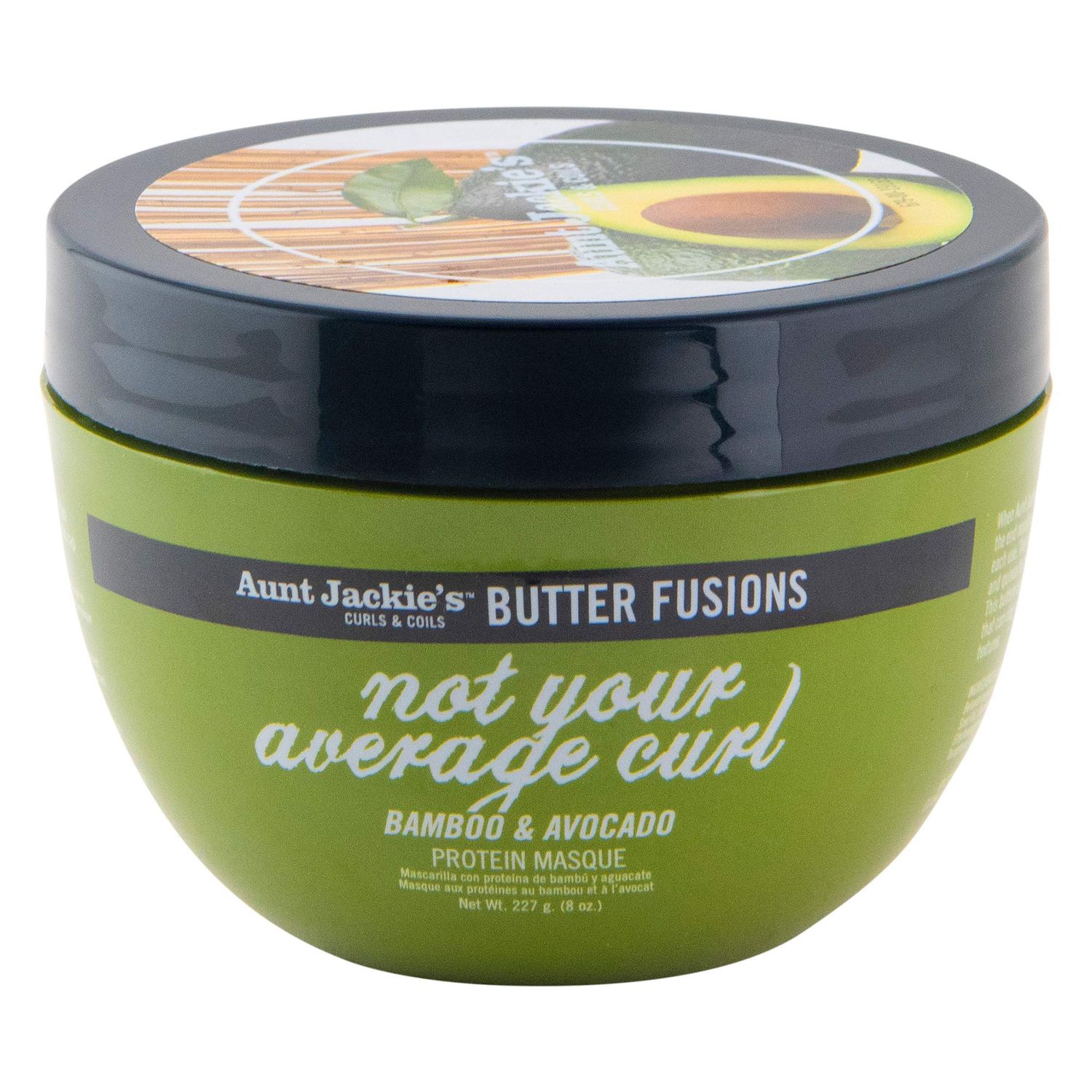 Aunt Jackie&#39;s Butter Fusions Not Your Average Curl - Bamboo &amp; Avocado Hair Conditioning Protein Masque, 8 oz