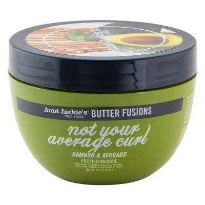 Aunt Jackie&#39;s Butter Fusions Not Your Average Curl - Bamboo &amp; Avocado Hair Conditioning Protein Masque, 8 oz