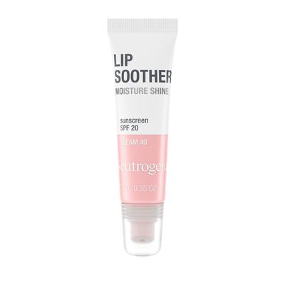Neutrogena MoistureShine Lip Soother Gloss with SPF 20 Sun Protection, High Gloss Tinted Lip Moisturizer with Hydrating Glycerin and Soothing Cucumber for Dry Lips, Gleam 40, .35 oz