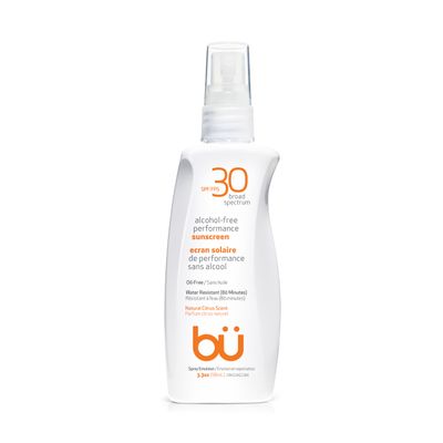 Bu SPF 30 Ultrafine WOWmist Sunscreen Spray - Clear, Non Greasy, Non Toxic, Non Comedogenic. Sweat &amp; Water-Resistant. Travel, Sport, Sensitive Skin (Natural Citrus, 3.3 oz)