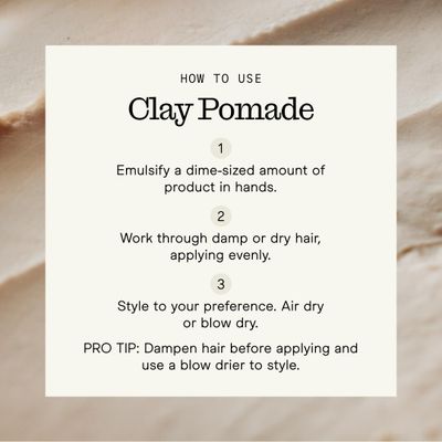 Firsthand Supply Clay Pomade - Clean &amp; Non-toxic Hair Care Ingredients - Long Lasting &amp; Easy to Restyle - 3oz (88ml)