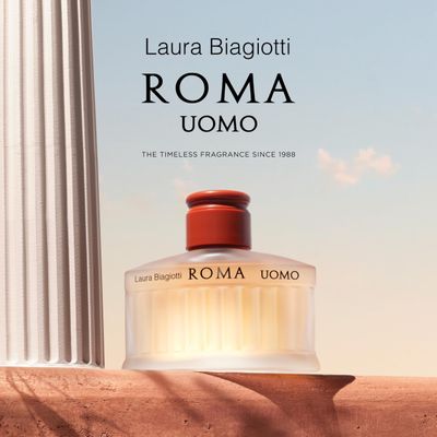 Laura Biagiotti Roma for Men Classic and Elegant Scent - Opens with Grapefruit, Bergamot and Basil - Reveals Your Seductive and Masculine Side - Perfect for Date Night - 1.3 oz EDT Spray
