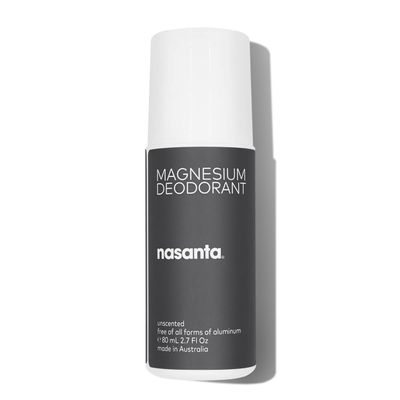 Nasanta Magnesium Deodorant - All Natural Deodorant for Women &amp; Men, Australian Made, Deodorant Women Aluminum Free, Baking Soda Free, Alcohol Free, Clinically Tested, Unscented, 80mL 2.7Fl Oz-Roll on