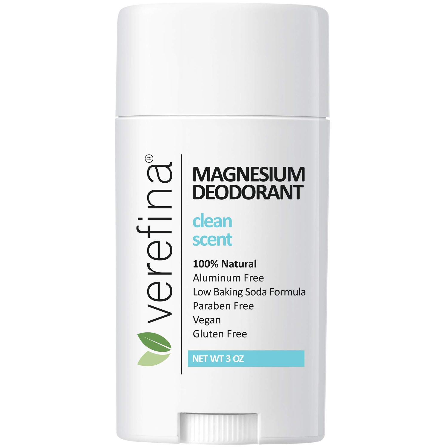 Verefina Aluminum Free Deodorant For Men &amp; Women | All Natural | Hypoallergenic | Paraben Free | Non Toxic | Cruelty Free | Vegan | Natural Deodorant For Sensitive Skin | 3 Oz Stick