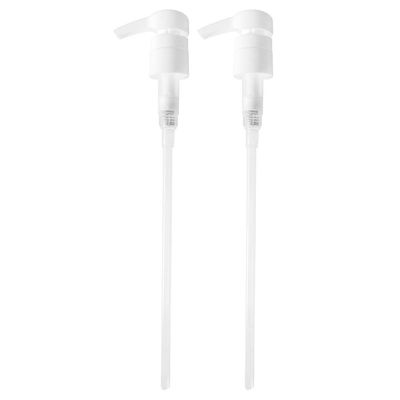 2-Pack Liter 33.8 oz Shampoo Conditioner Pump Dispenser | Fits Most Salon Brand Liter Size Bottles with a 1-inch Wide Opening | White | by Geti Beauty