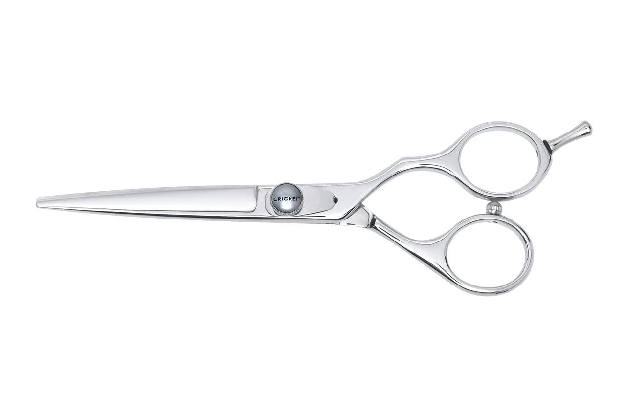Cricket S2 Elite Series 600 6 inch Shears Professional Stylist Barber Hair Cutting Scissors, Convex Edge, Swedish Steel