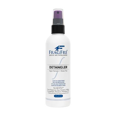 FRAGFRE Hair Detangler Spray, 8 oz - Leave in Conditioner for Sensitive Skin and Scalp - Styling Heat Protectant Spray - Gluten Free Vegan Cruelty Free