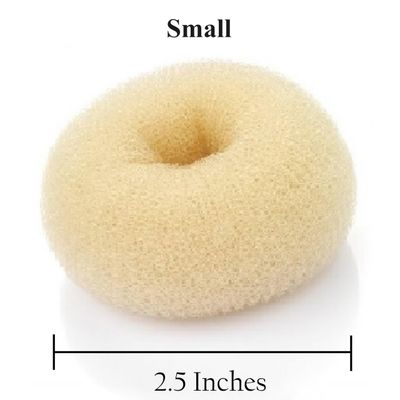 Beaute Galleria Hair Donut Bun Maker Ring Style Mesh Chignon Ballet Sock Bun (Small, Beige/Blonde)