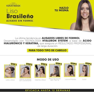 PLACENTA LIFE KERATIMASK Brazilian Straightening Kit with Keratin and Hyaluronic Acid - Keratin Treatment- Get a perfect smooth, shiny and silky- Formaldehyde FREE