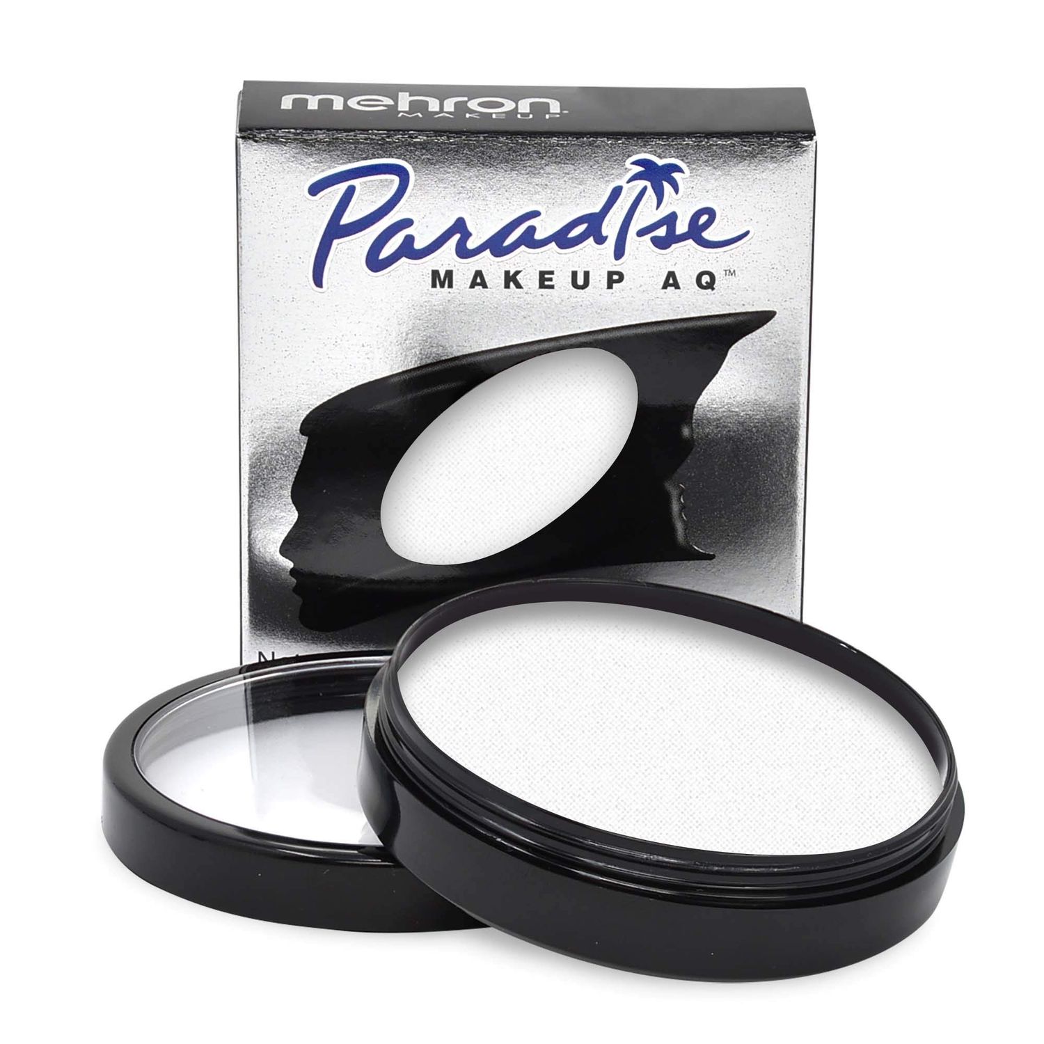 Mehron Makeup Paradise Makeup AQ Pro Size | Stage &amp; Screen, Face &amp; Body Painting, Special FX, Beauty, Cosplay, and Halloween | Water Activated Face Paint &amp; Body Paint 1.4 oz (40 g) (White)