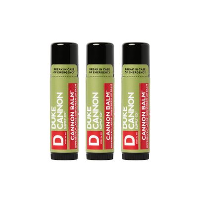 Duke Cannon Supply Co. - Tactical Lip Protectant Balm, Fresh Mint (3 Pack of 0.56 oz) Superior Performance Lip Protection Balm for Hard Working Men - Fresh Mint