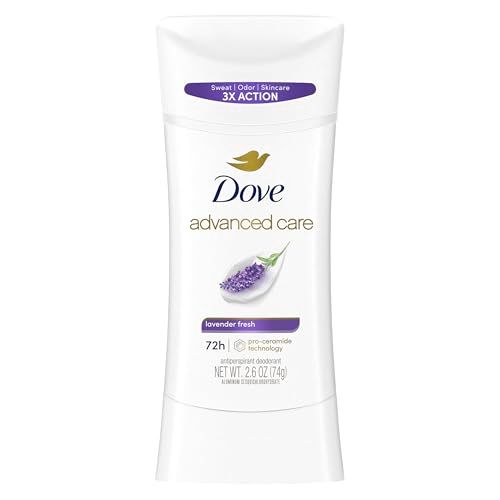 Dove Advanced Care Antiperspirant Deodorant Stick Lavender Fresh for Helping Repair Skin Barrier After Shaving, with 72-Hour Sweat &amp; Odor Protection, 2.6 oz