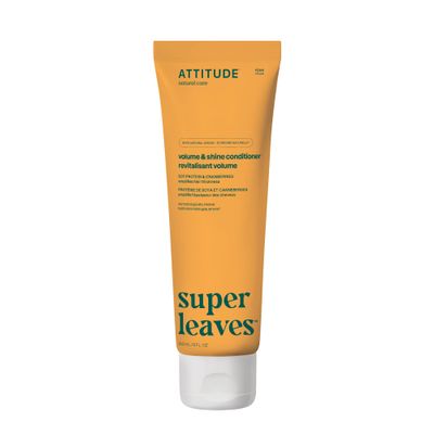 ATTITUDE Volume and Shine Hair Conditioner, For Thin Hair, Naturally Derived Ingredients, Vegan Detangler, Dermatologically Tested, Soy Protein &amp; Cranberries, 8 Fl Oz