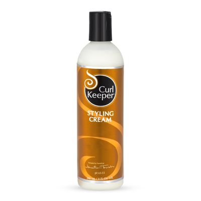 Curl Keeper Hair Styling Cream for Curly Hair, 8 Fl Oz - Frizz-Free Curl Defining Cream Defines, Detangles &amp; Moisturizes for All Curl Types - Silicone-Free &amp; Water Based Hair Styler or Men &amp; Women