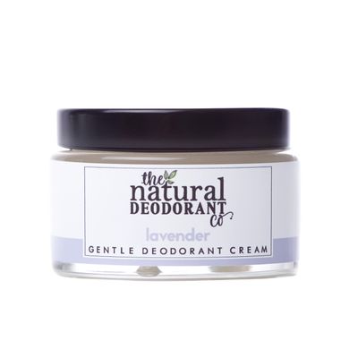 The Natural Deodorant Co, Gentle Deodorant Cream Lavender 55g, Aluminium Free, Plastic Free, Sensitive Skin