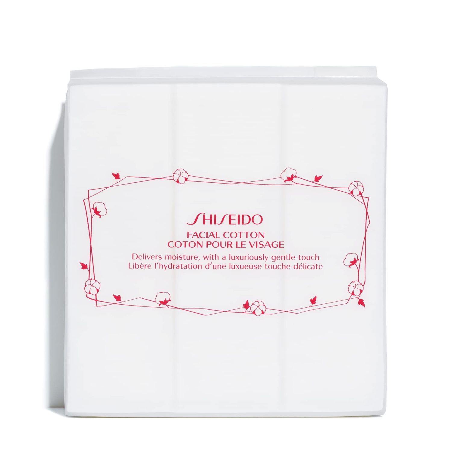 Shiseido Facial Cotton Pads - Includes 165 Squares - For Softener Application &amp; Makeup Removal - 100% Natural, Super Soft