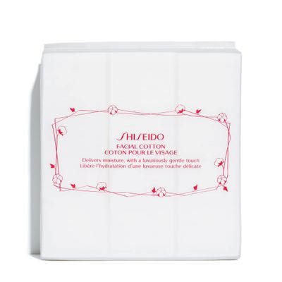 Shiseido Facial Cotton Pads - Includes 165 Squares - For Softener Application &amp; Makeup Removal - 100% Natural, Super Soft