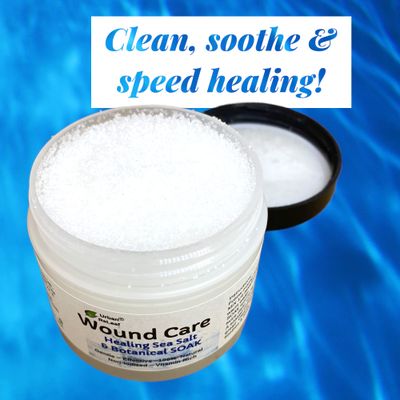 Urban ReLeaf Wound Care ! Soothing Sea Salt &amp; Botanical SOAK ! Clean and Calm Wounds. Gentle, Effective, Non-iodized, 100% Natural. Vitamin Rich