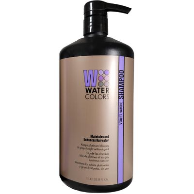 Watercolors Semi Permanent Color Depositing Shampoo. Sulfate &amp; Paraben Free to Maintain &amp; Enhance Hair Color VIOLET WASHE LITER