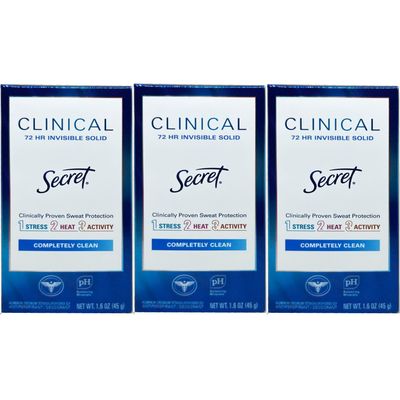 Secret Clinical Strength Invisible Solid Deodorant (1.6 oz., 3 pk.)