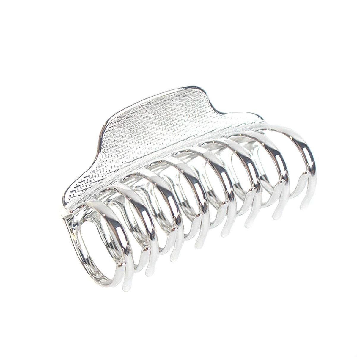 Numblartd Fashion Vintage Metal Alloy Large Hair Jaw Clips Hair Clamp - Women Girls Hair Updo Grip Hair Claw Shark Clip Hair Accessories for Thick Hair (Silver)