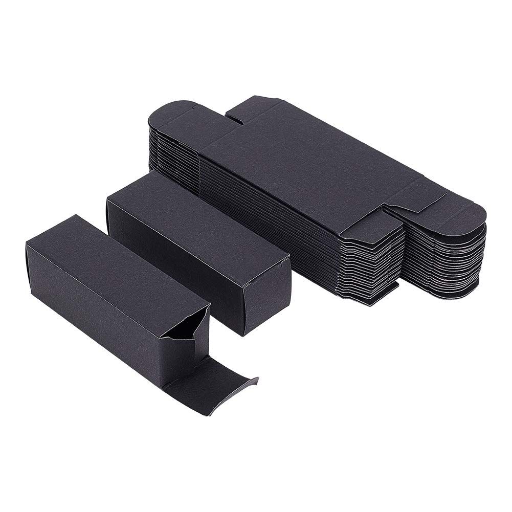BENECREAT 50 Pack 3.4x1x1 inch Black Kraft Paper Lipstick Box Lip Balm Kraft Box for Birthday Festival, Wedding Valentine&#39;s Day, Festival Gift Packaging