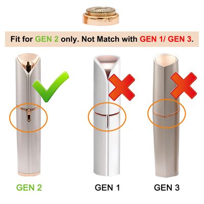 Facial Hair Remover Replacement Heads Gen 2 Double Ring Compatible with Flawless Facial Hair Removal Tool Generation 2