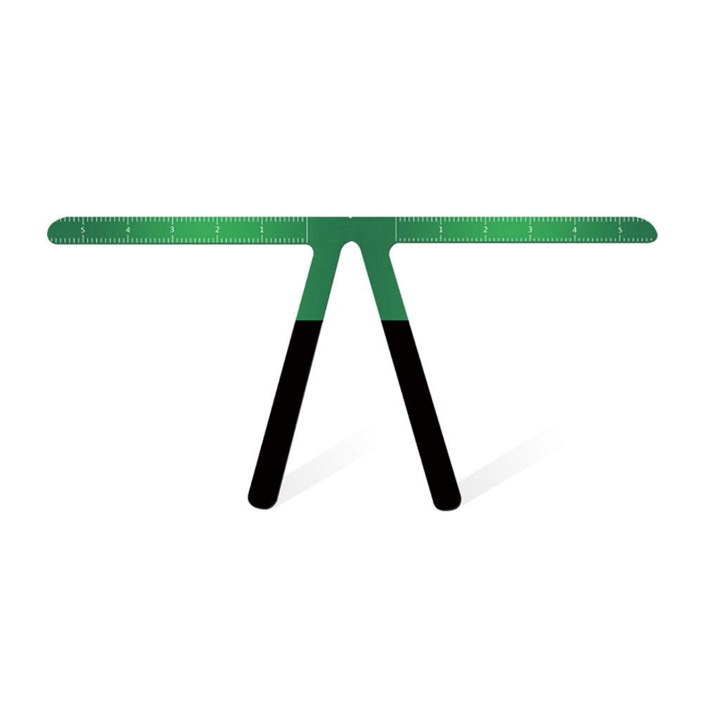 HOTWE Eyebrow Ruler Makeup Stencil Three-Point Positioning Measure Symmetrical Tool Eyebrow Balance Ruler for Semi Permanent Makeup (Light Green)